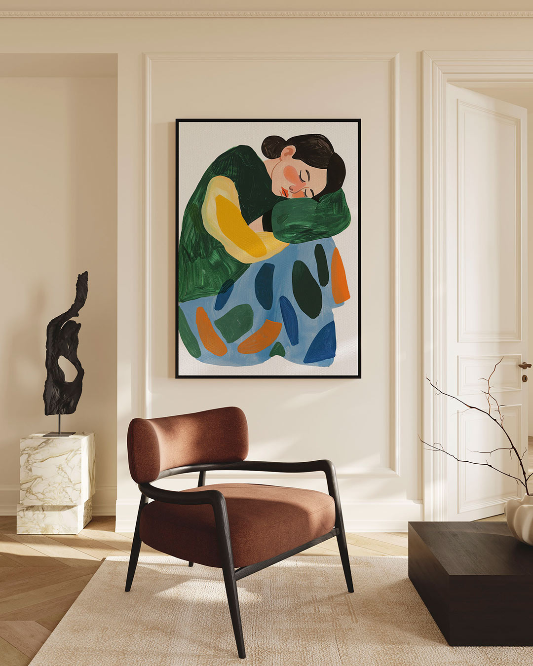 Dromerige vormen – staande wanddecoratie
