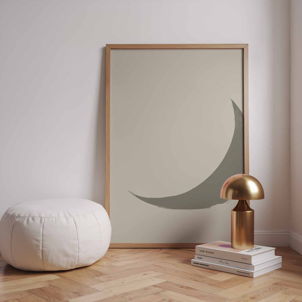 Rustgevende Maanlicht – staande kleurrijke abstracte wanddecoratie van WallArtistic
