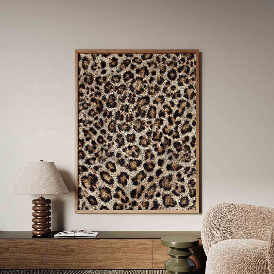 Luipaardprint – safari poster in staand formaat