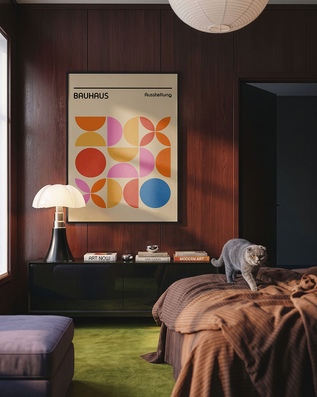 Vorm en kleur – geometrische Bauhaus poster in staand formaat