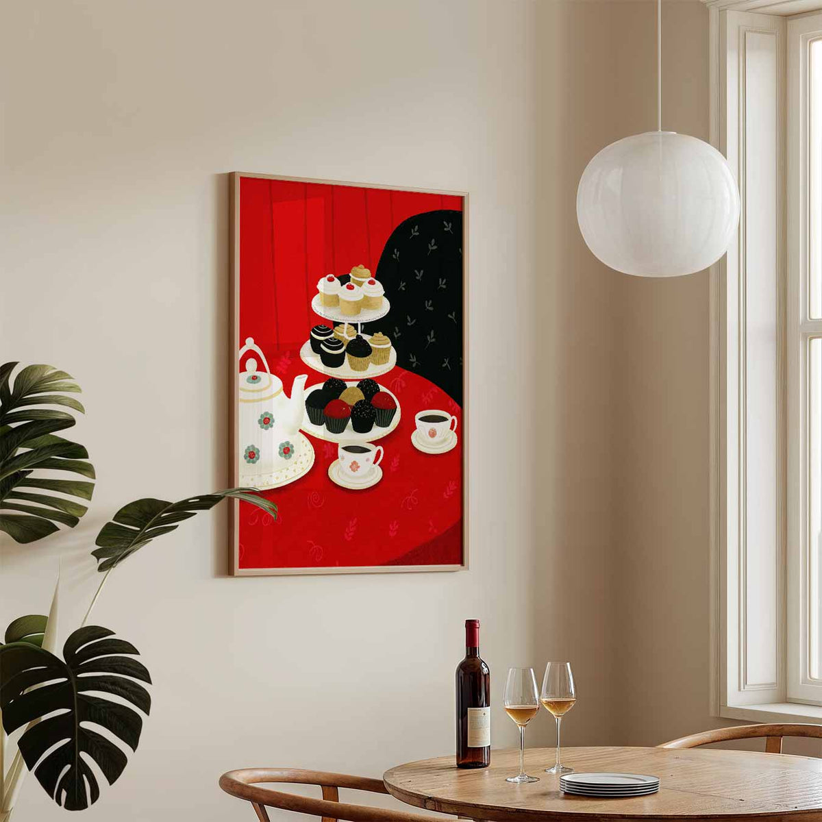 High Tea Verwennerij – keukenposter in staand formaat