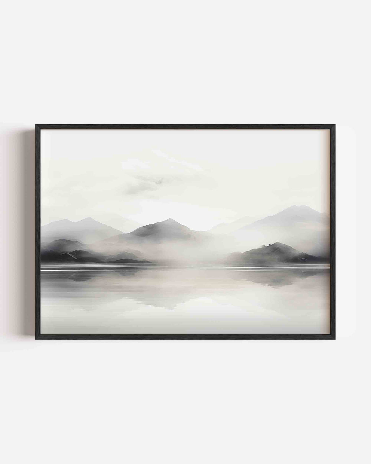 Mistige bergen – abstracte landscape poster als wanddecoratie