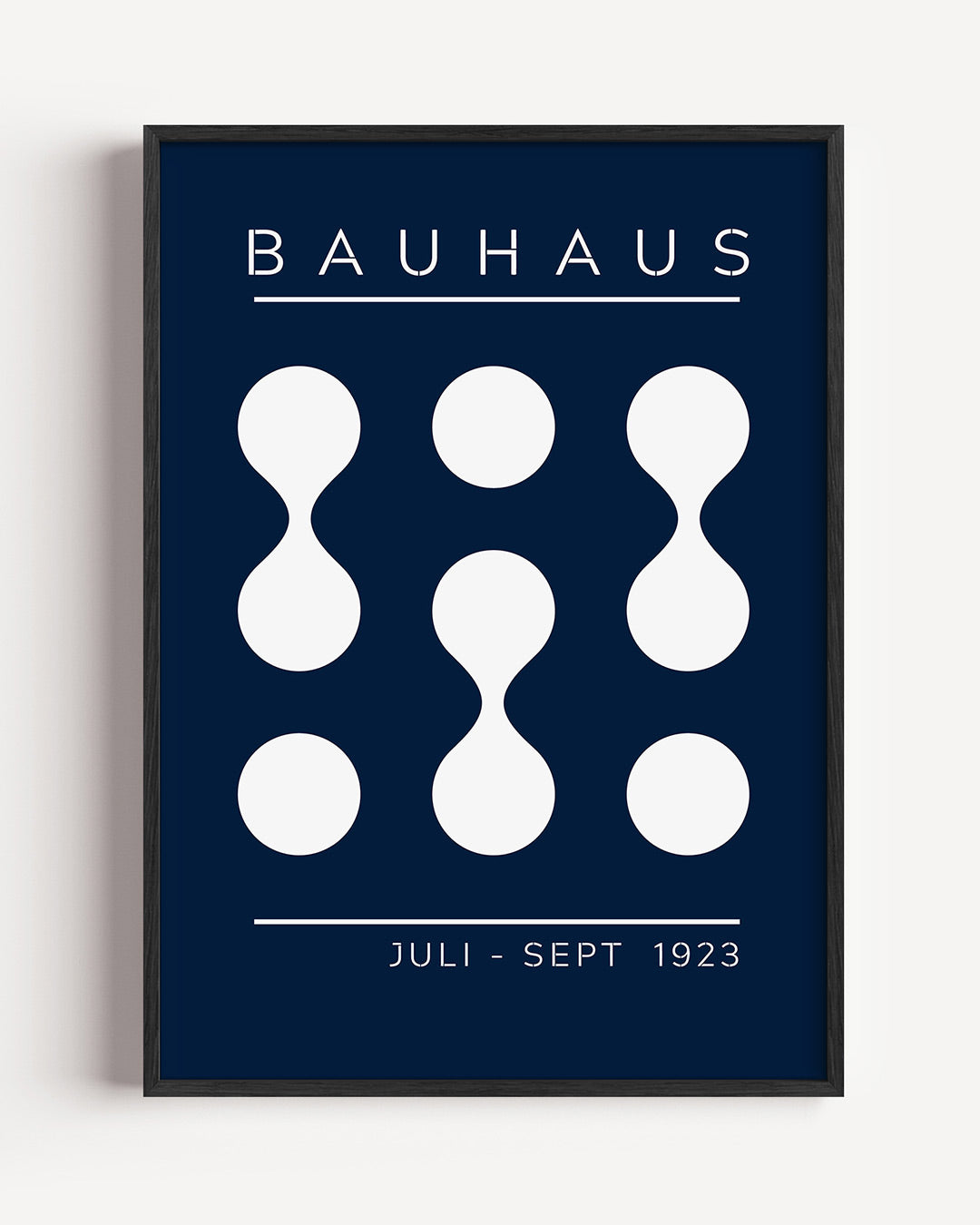 Vormen en vlakken – staande Bauhaus poster als wanddecoratie