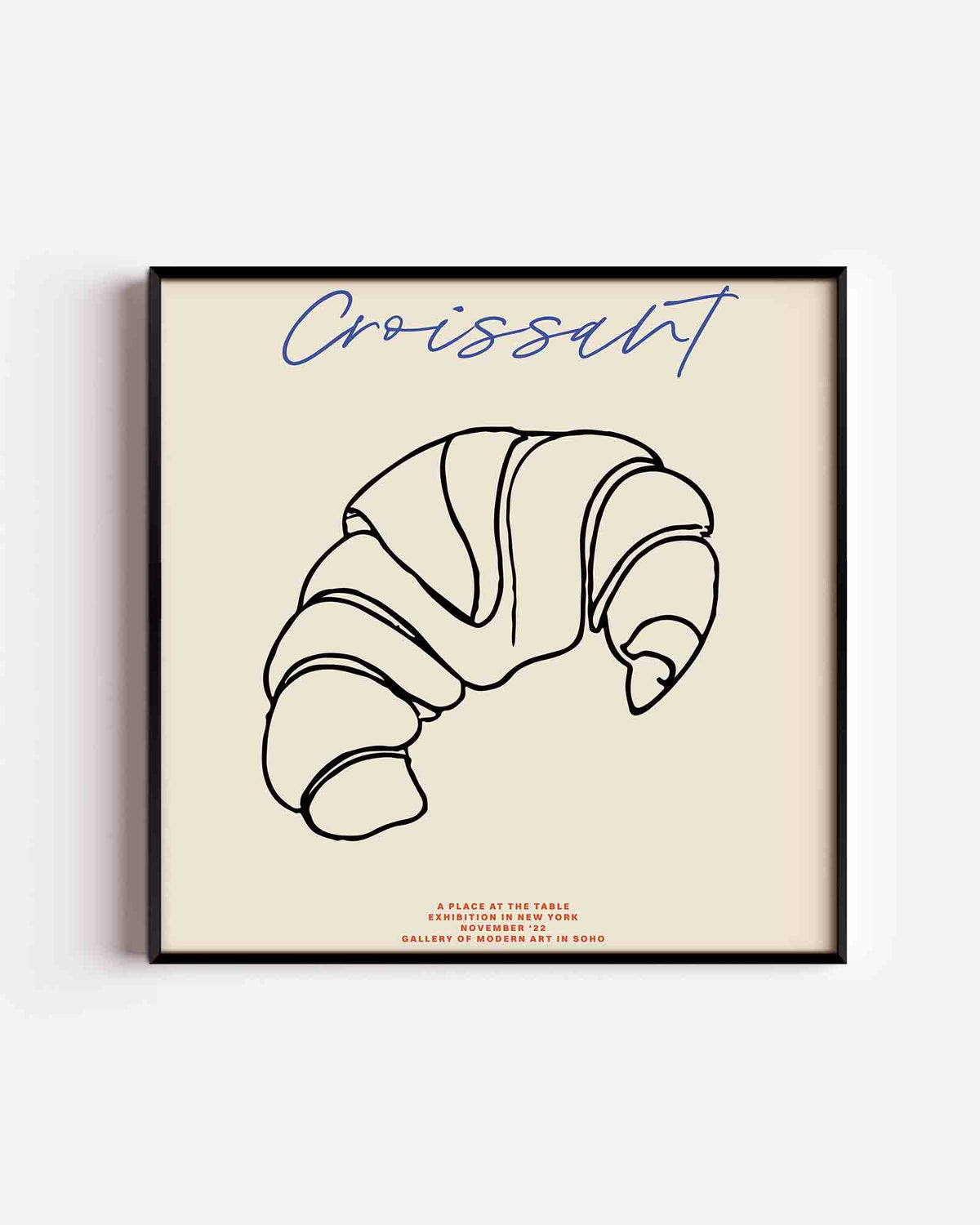 Croissant – keuken vierkante poster als wanddecoratie
