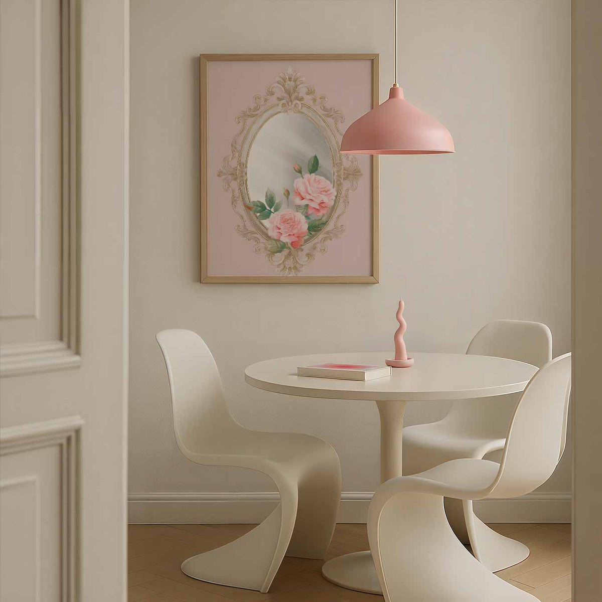 Romantische Rozen Spiegelposter – staande paas wanddecoratie van WallArtistic