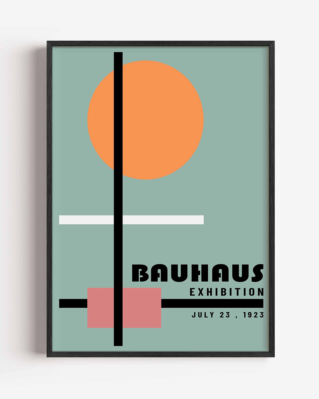 Vorm en balans – staande Bauhaus poster als wanddecoratie