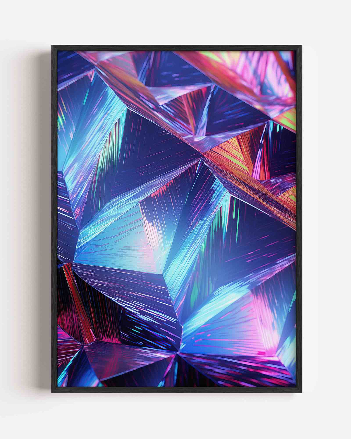 Reflecterende geometrische vormen – Kleur & Vormen portret poster als wanddecoratie