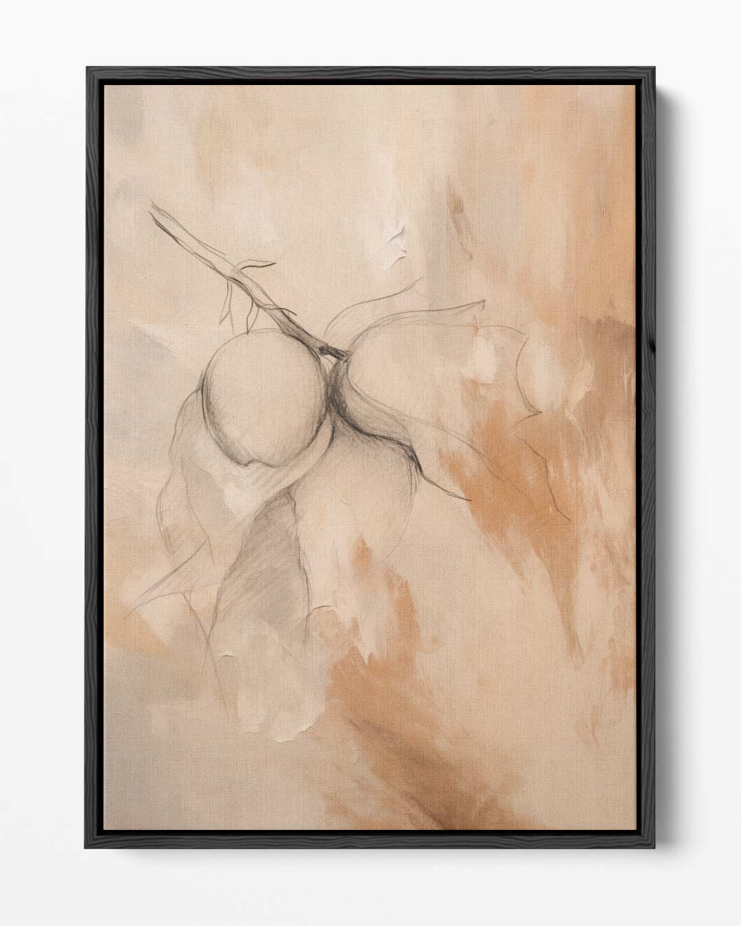 Poëtische Perziken – portret kunstwerk als wanddecoratie
