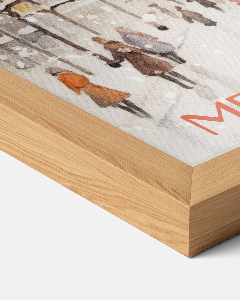 Winterse Kerstposter – staande muurposter voor kerst