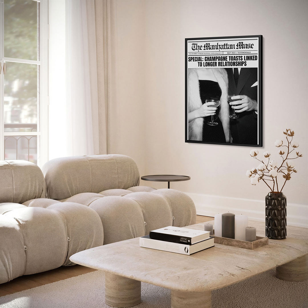 Elegante toast – staand wanddecoratie kunstwerk