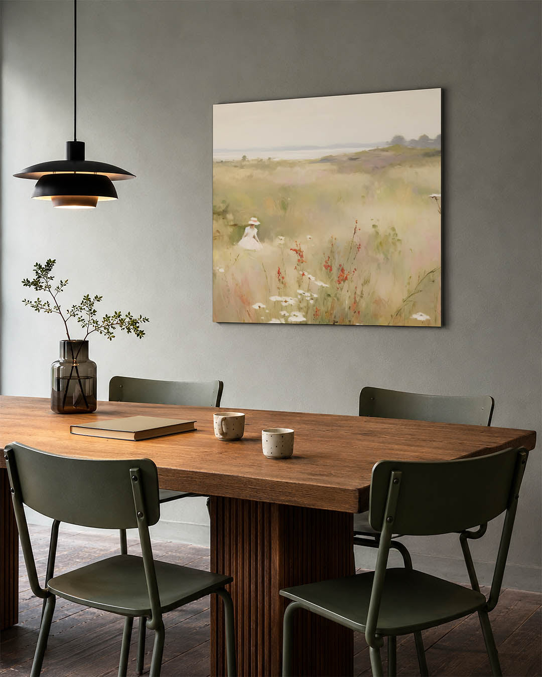 Abstract kunstwerk – tweede productweergave – een abstract kunstwerk met donkere tinten en een rustige visuele opbouw.