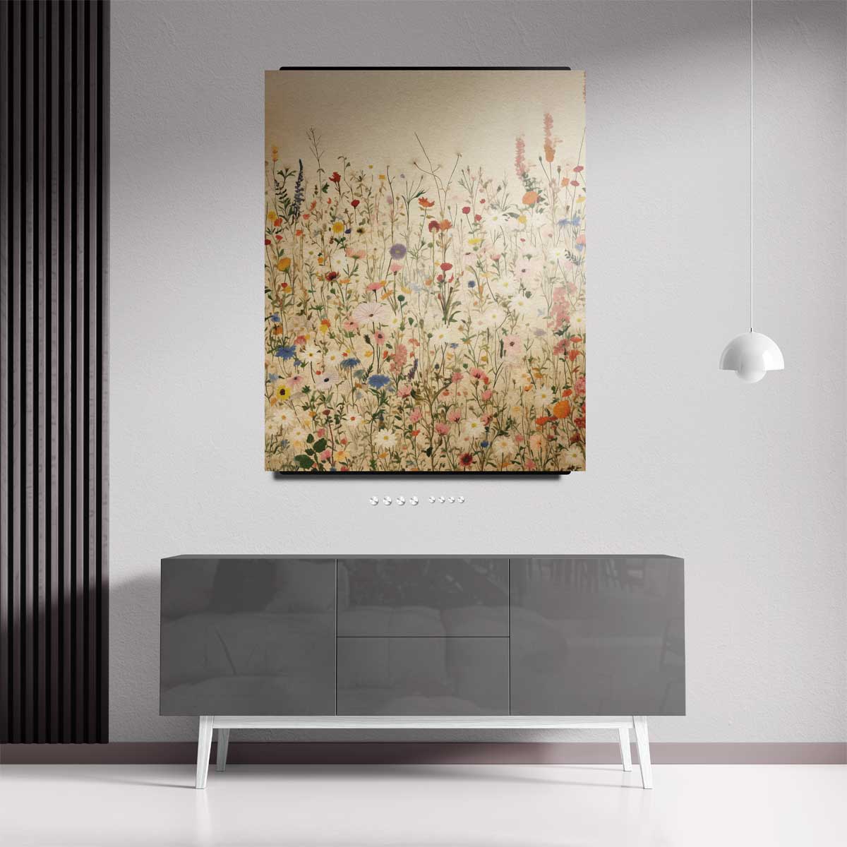 Veld Vol Wildbloemen – staand kunstwerk voor modern interieur