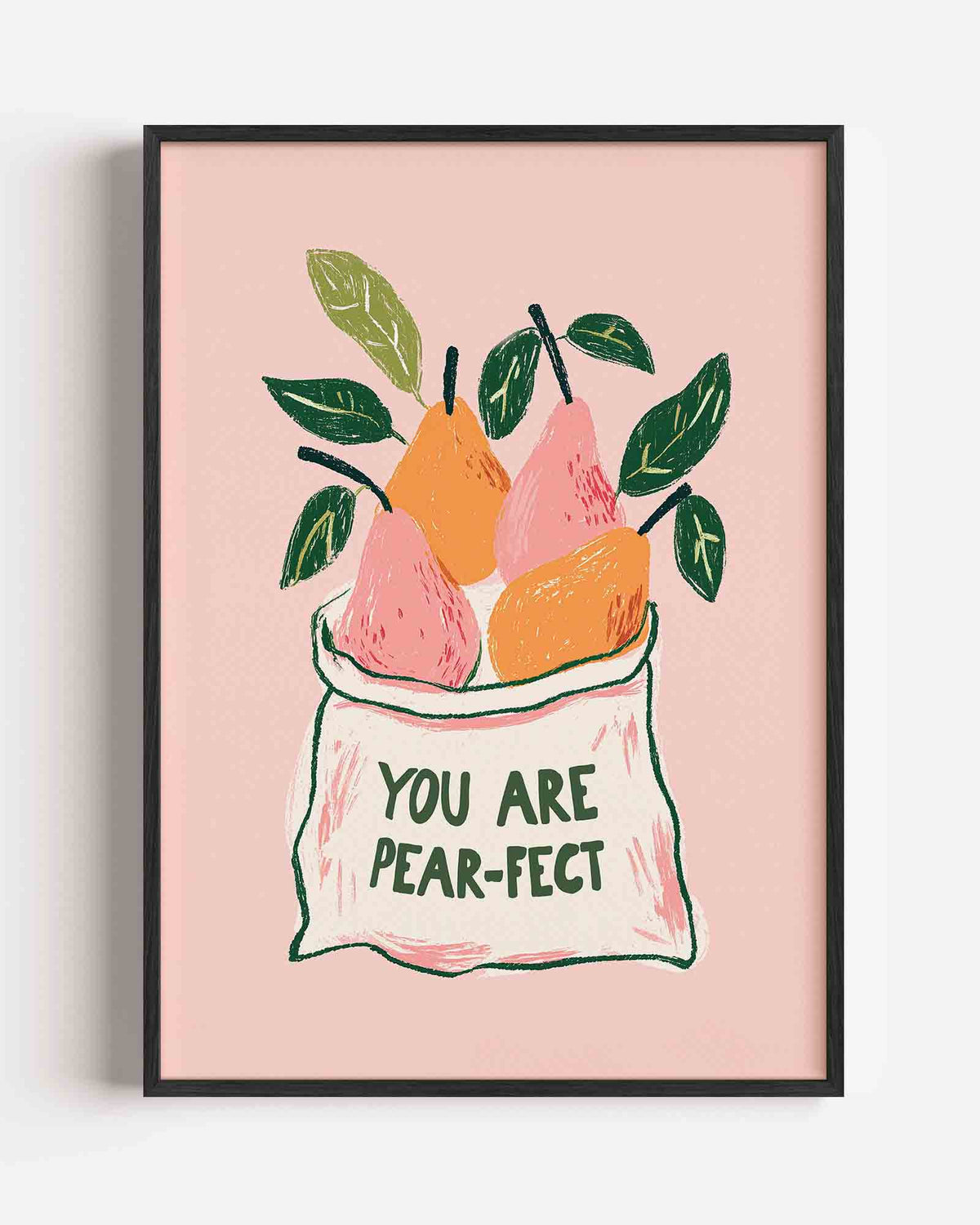 Peren en tekst – keuken portret poster als wanddecoratie