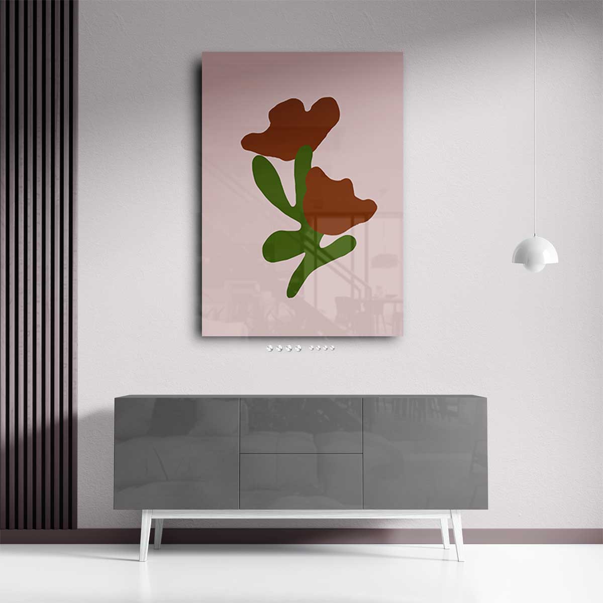 Bloemen in Abstracte Vormen – portret kunstwerk als wanddecoratie, afbeelding 13