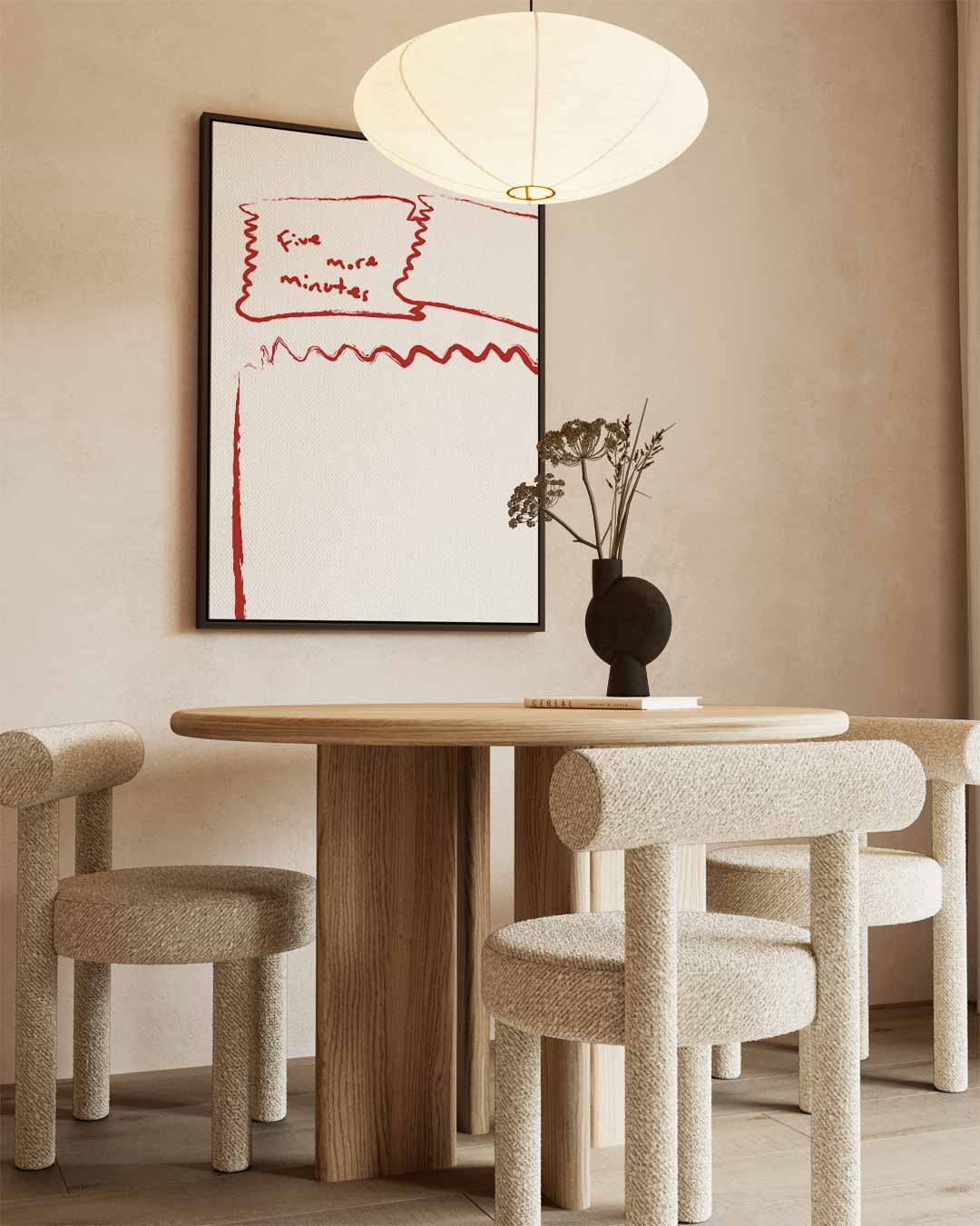 Vijf Minuten Meer – canvas wanddecoratie in portret formaat