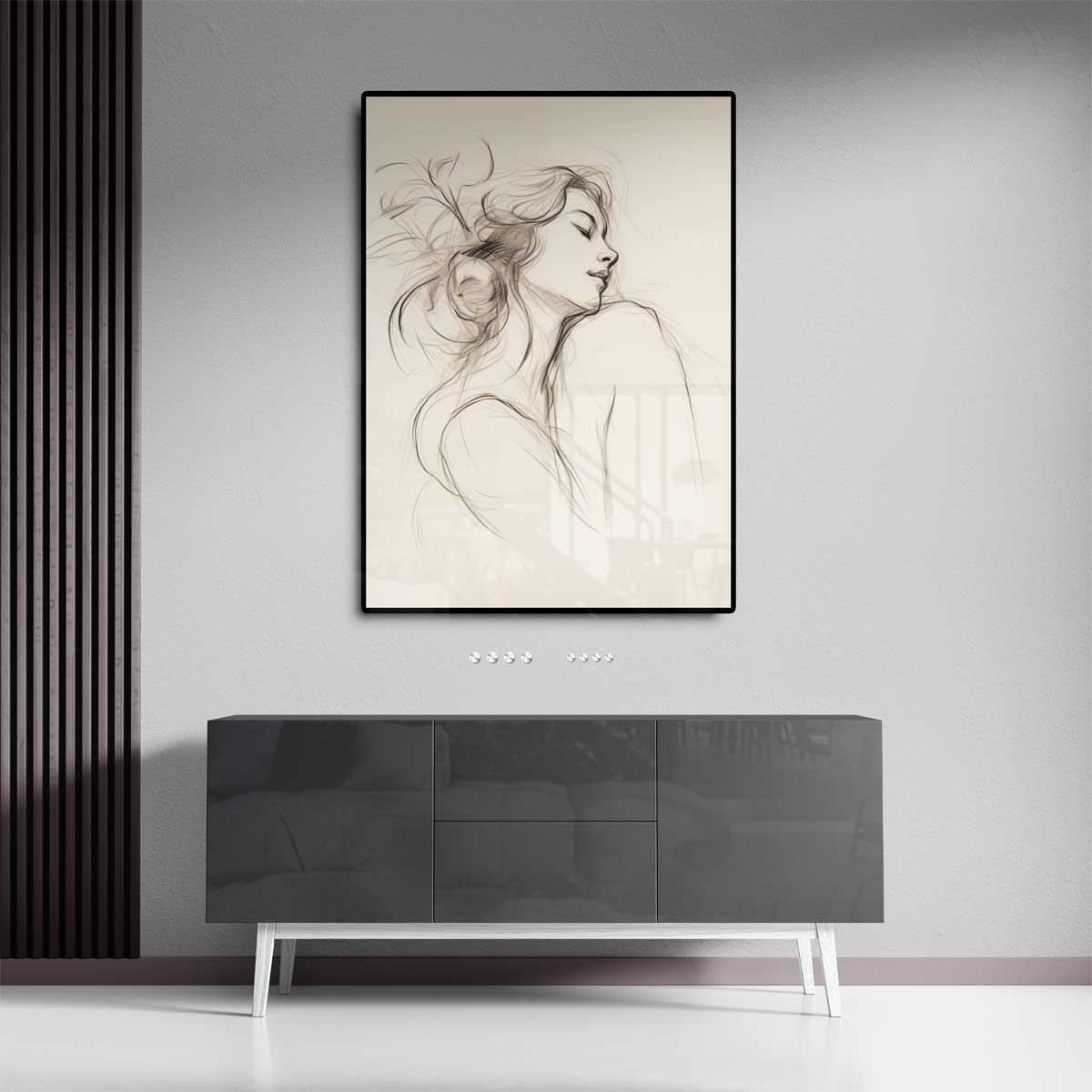 Dromerige Schemerschets – staand kunstwerk voor modern interieur