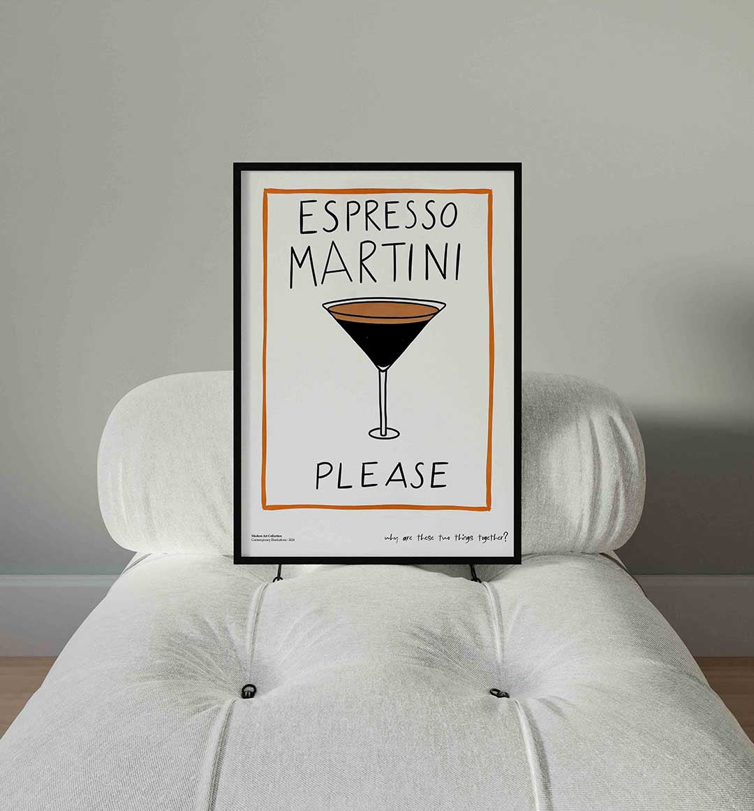 Espresso martini please – staande Pop Art wanddecoratie van WallArtistic