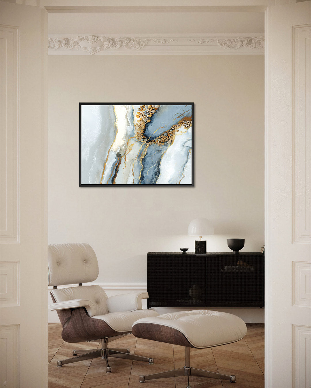Organische stroom – liggende wanddecoratie