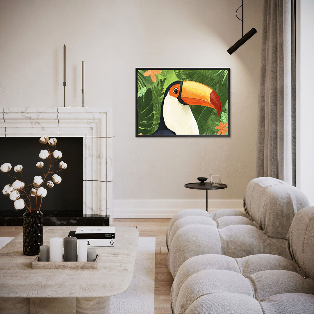 Tropische toekan – liggende wanddecoratie