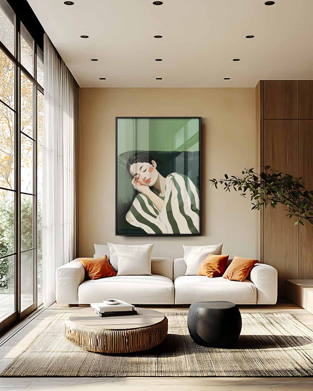 Slapende Schoonheid – staande wandkunst voor woonkamer of interieur