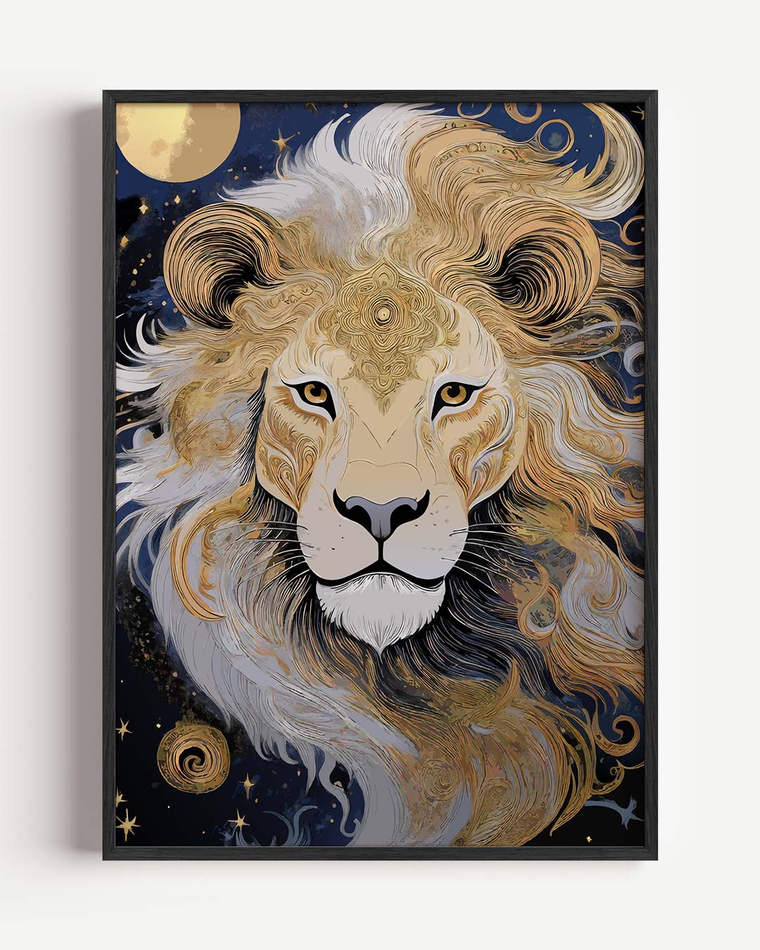 Majestueuze Leeuwenposter – mindful portret poster als wanddecoratie