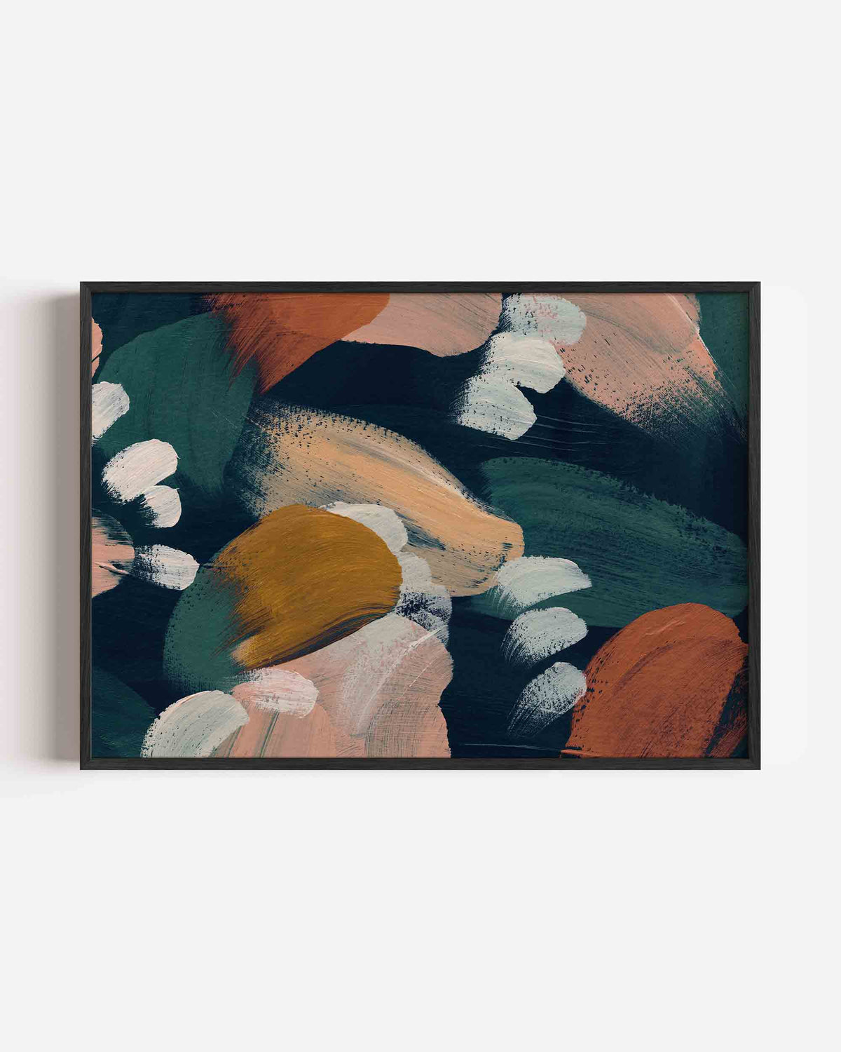 Abstracte penseelstreken – schilderkunst landscape poster als wanddecoratie