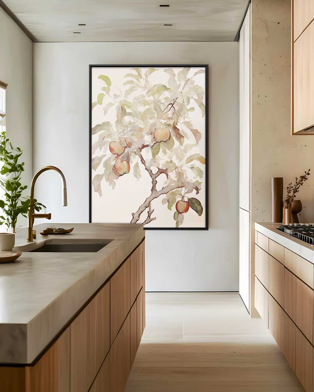 Tak met Rijpe Appels – staand kunstwerk voor modern interieur
