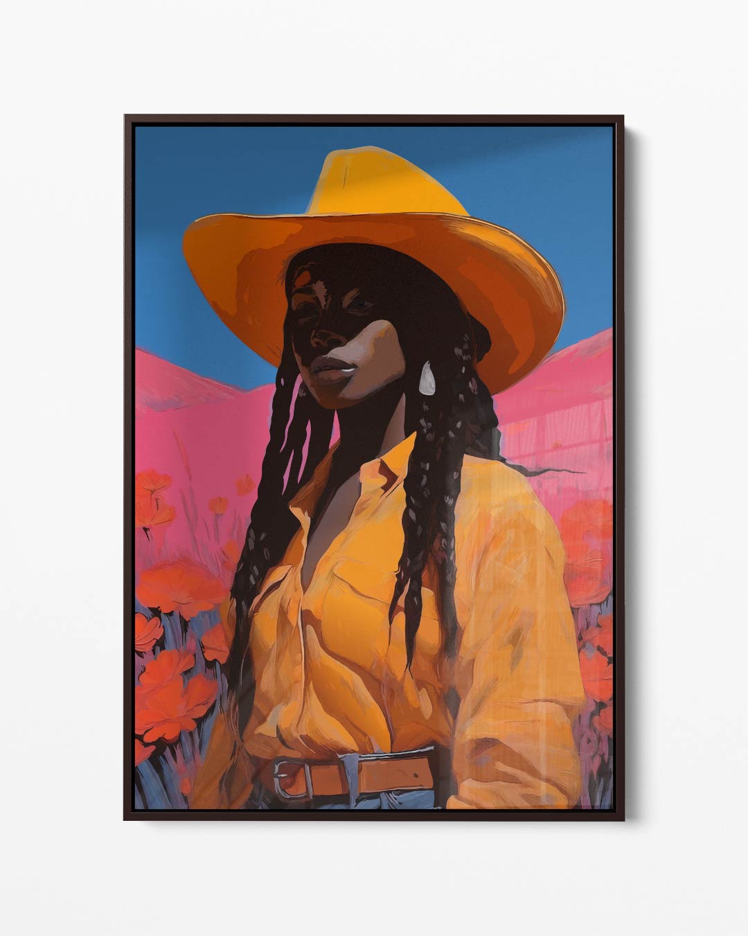 Vrouw in de Velden – portret kunstwerk als wanddecoratie