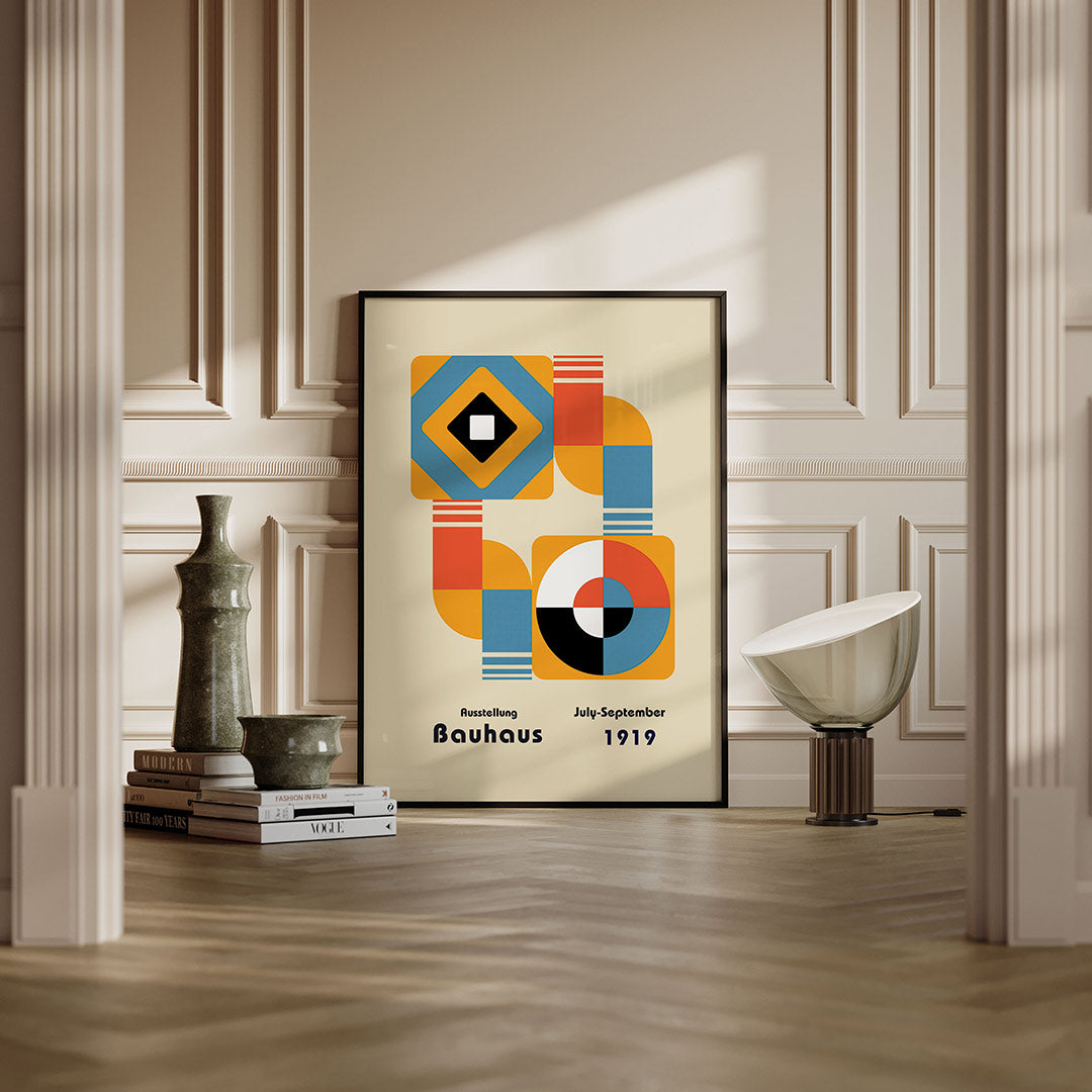 Vormen en vlakkenspel – moderne Bauhaus wandkunst als poster