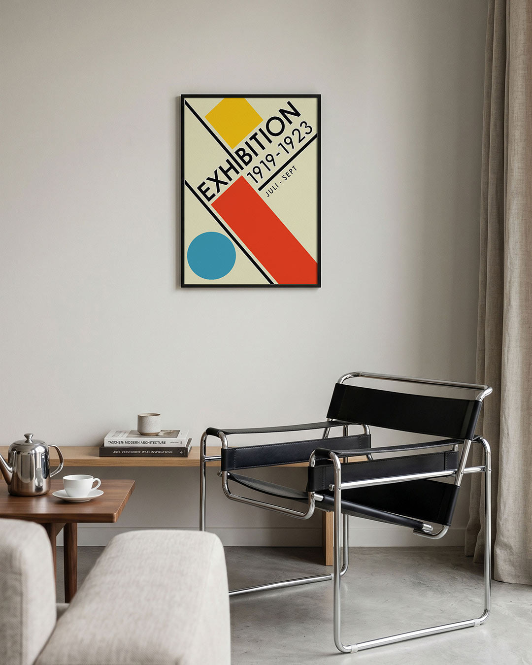 Vorm en balans – geometrische Bauhaus poster in staand formaat