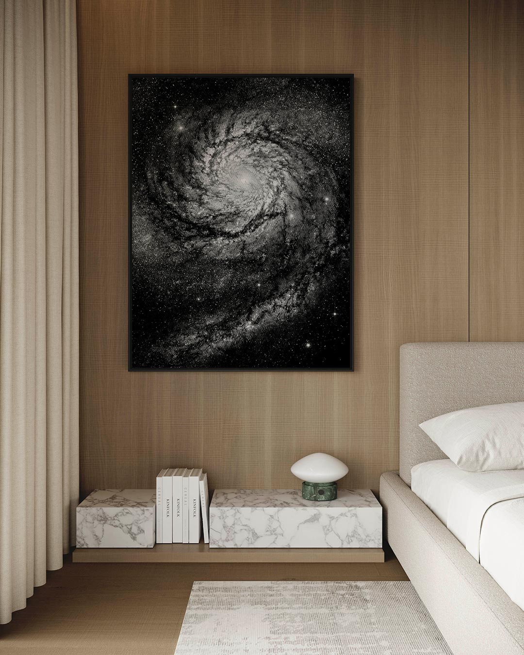 Kosmische spiraal – staand wanddecoratie kunstwerk