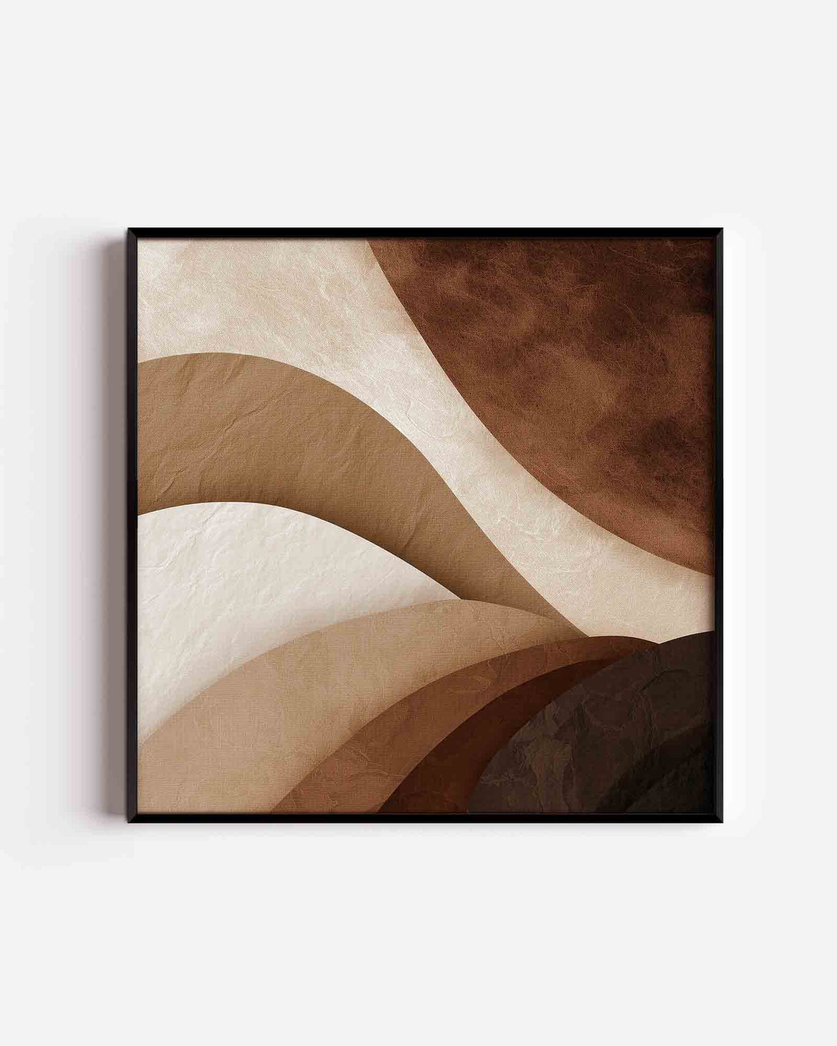 Abstracte golvende vormen – abstracte vierkante poster als wanddecoratie