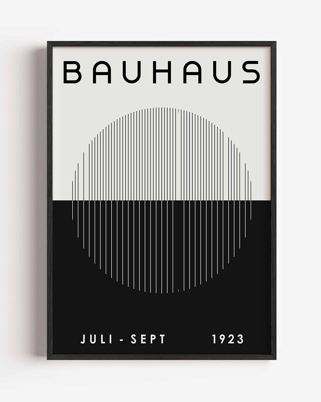 Lijnen en vlakken – staande Bauhaus poster als wanddecoratie