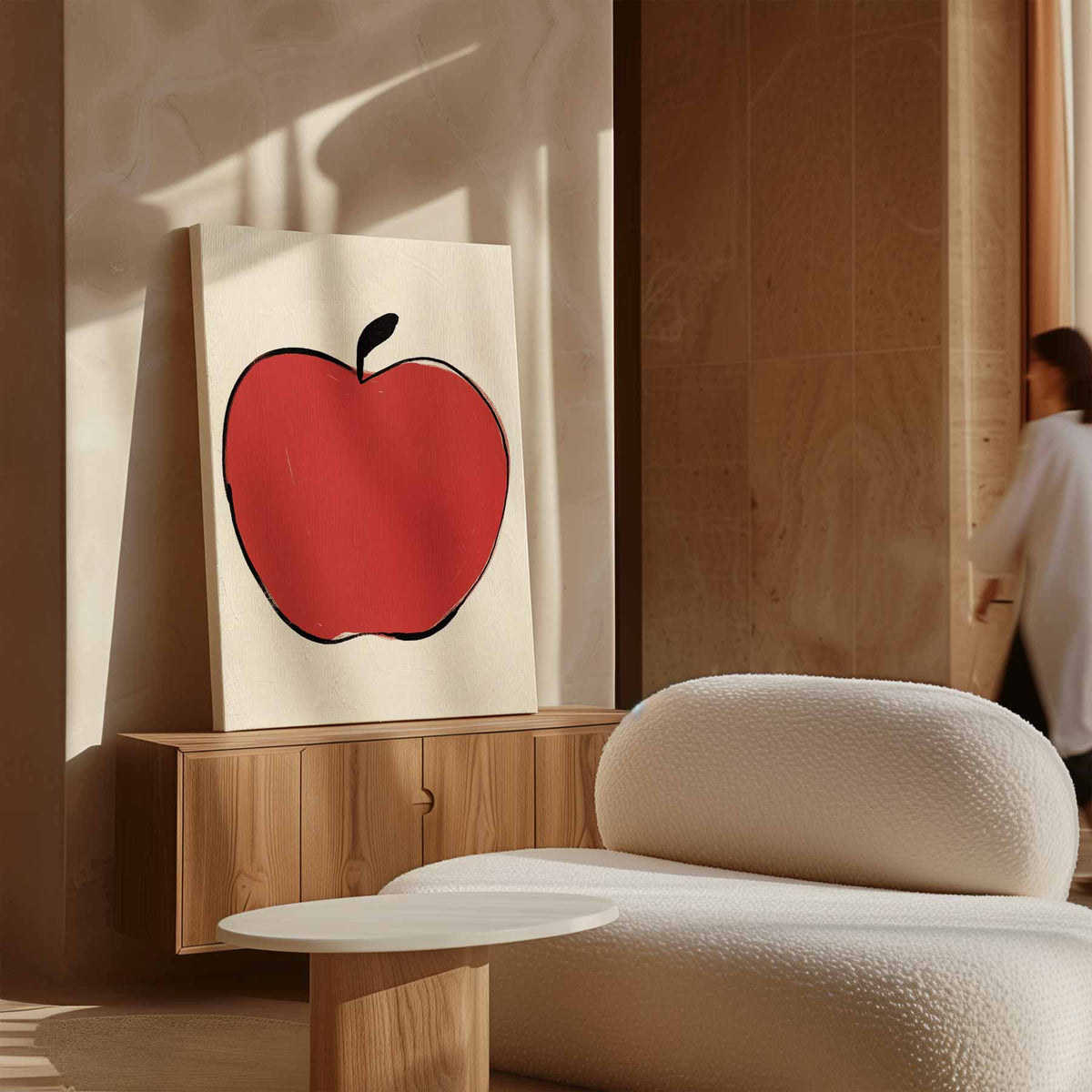 De Levende Appel – staand kunstwerk voor modern interieur