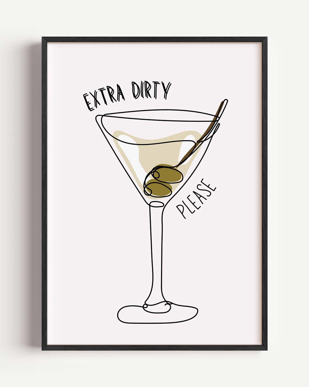 Extra Dirty Martini – zomer portret poster als wanddecoratie