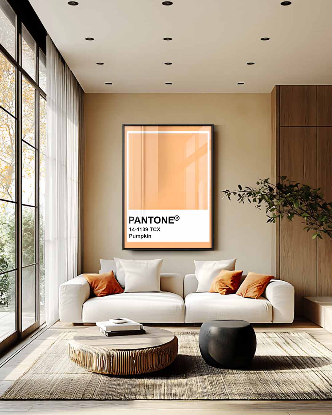 Vrolijke Pompoen Kleurstaal – staand kunstwerk voor modern interieur