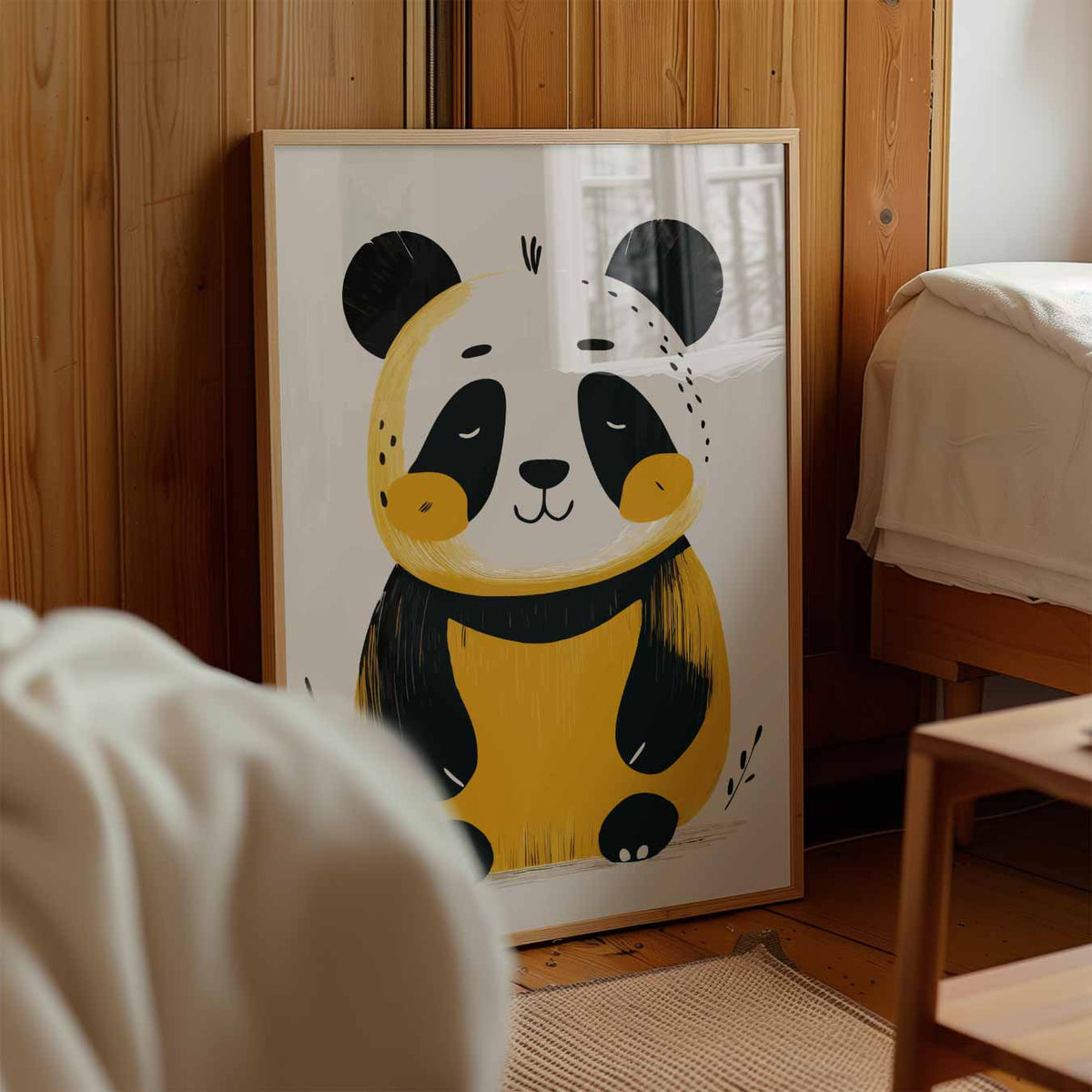 Schattige Panda Illustratie – kinderposter in staand formaat