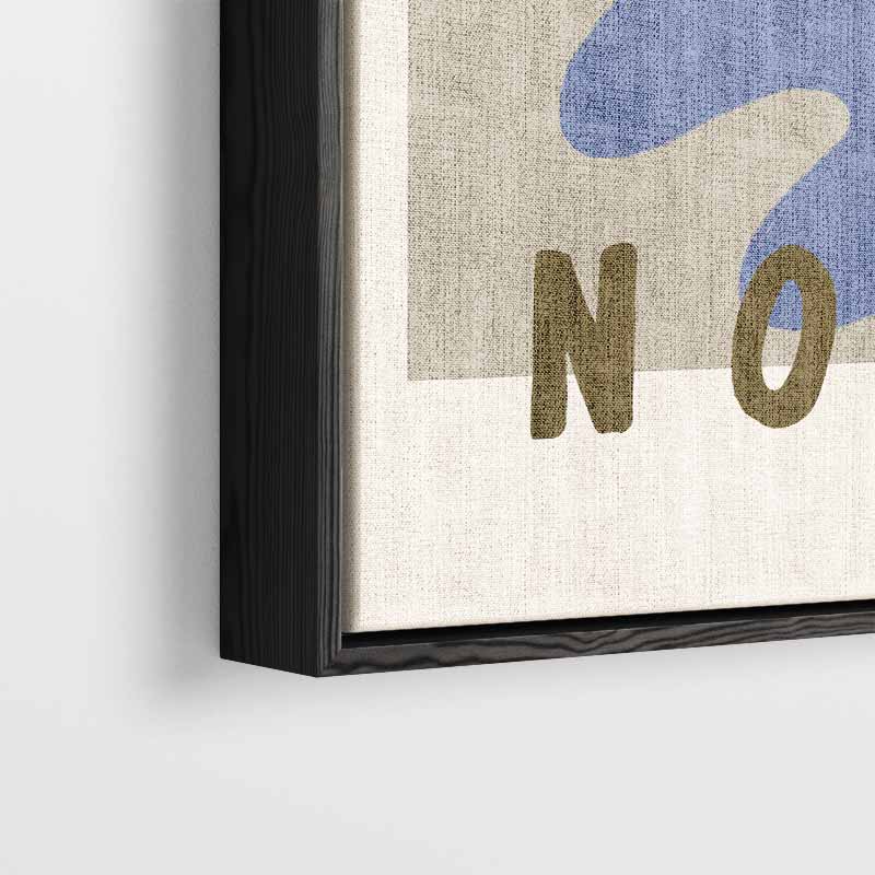 Retro Abstract Blauw en Bruin Poster – dibond wanddecoratie in staand formaat