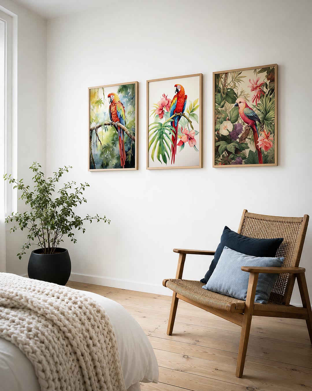 Abstract posterset – detailweergave – een abstracte posterset met donkere tinten en een rustige