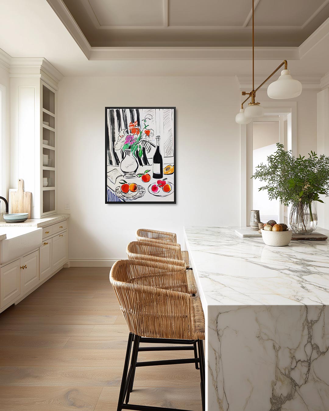 Kleurrijke bloemstilleven – staand wanddecoratie kunstwerk