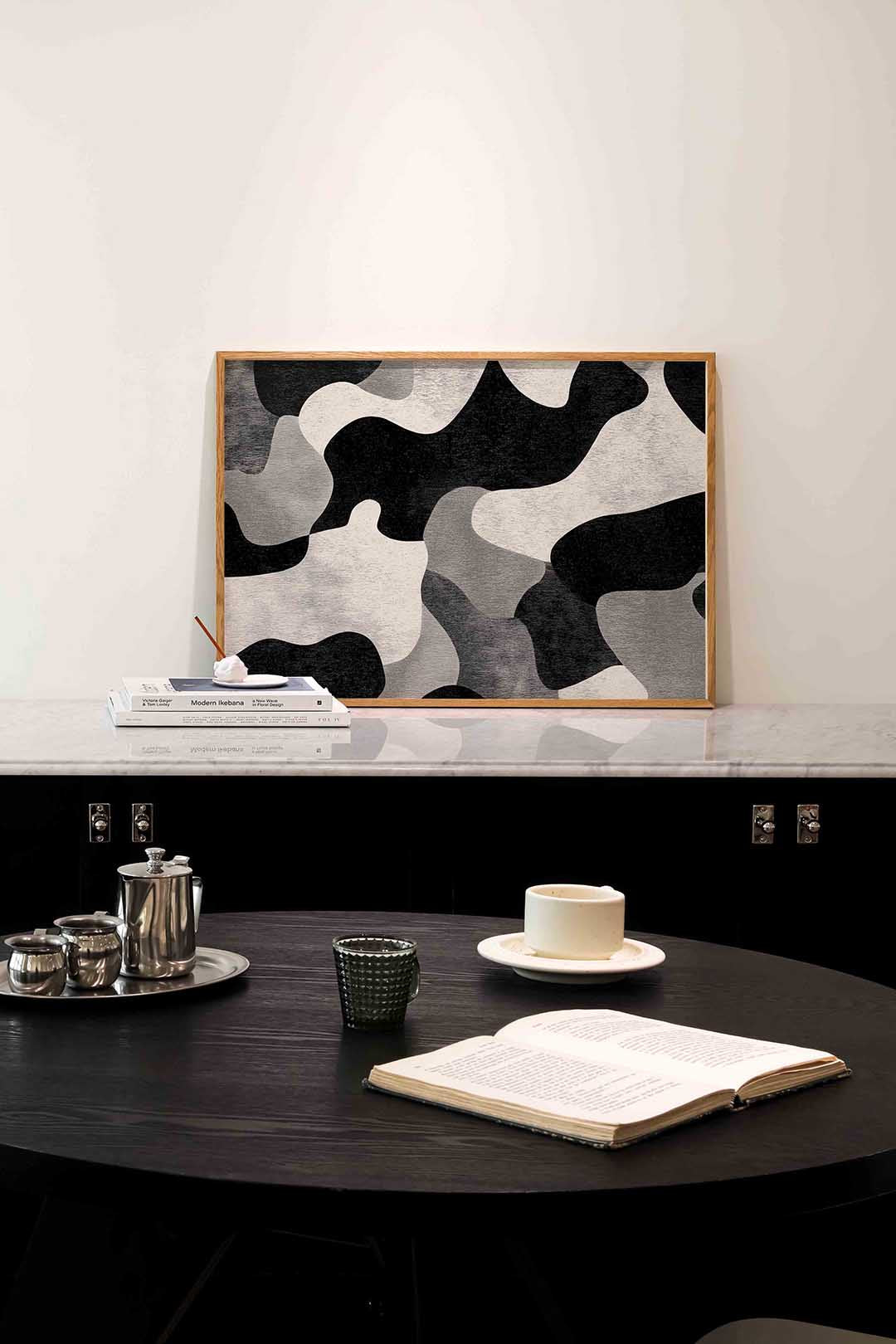 Abstracte vormen – abstracte poster in liggend formaat