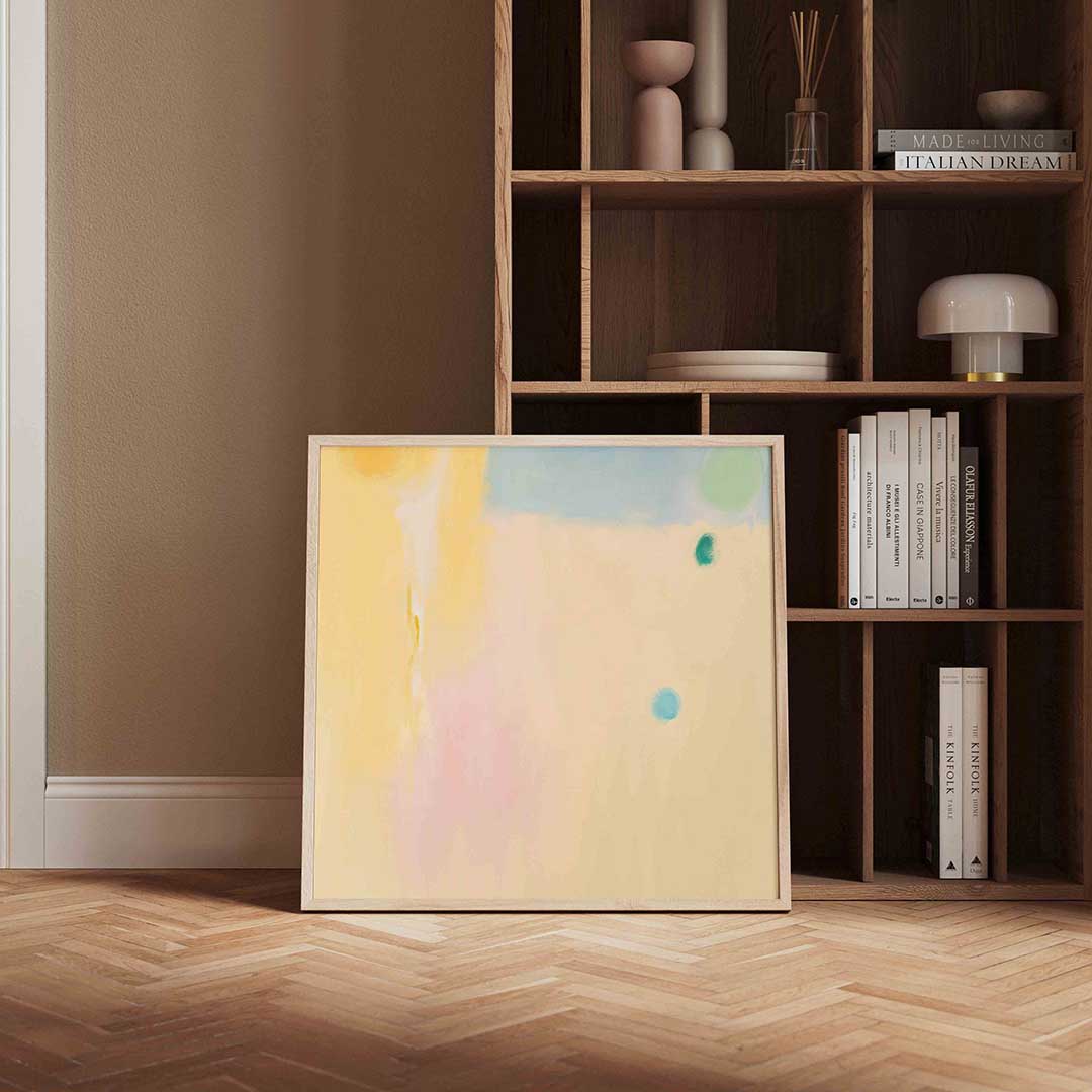 Abstracte vormen – vierkante wanddecoratie met kleur en vorm van WallArtistic