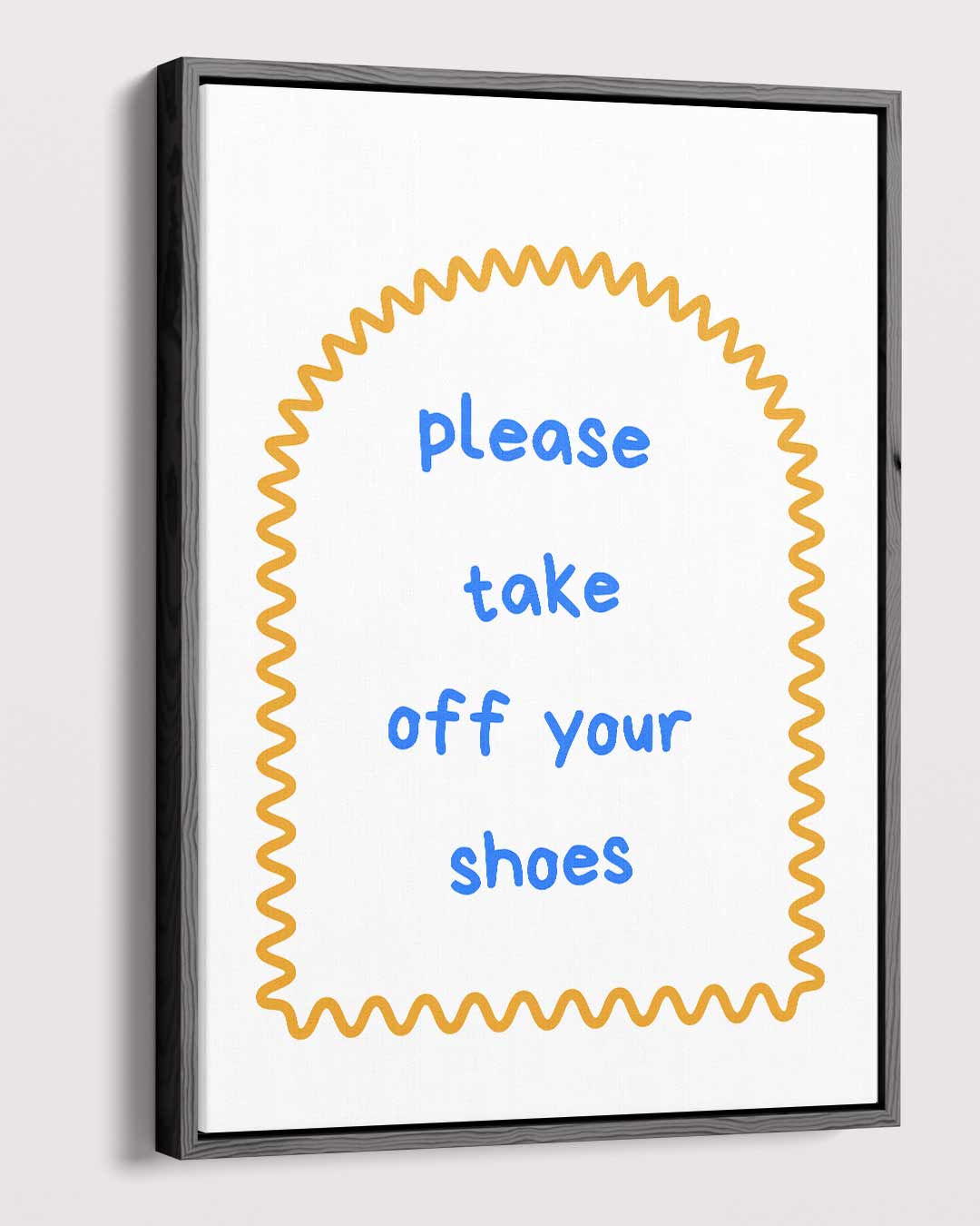 Welkomstteken "Please Take Off Your Shoes – staande wandkunst voor woonkamer of interieur