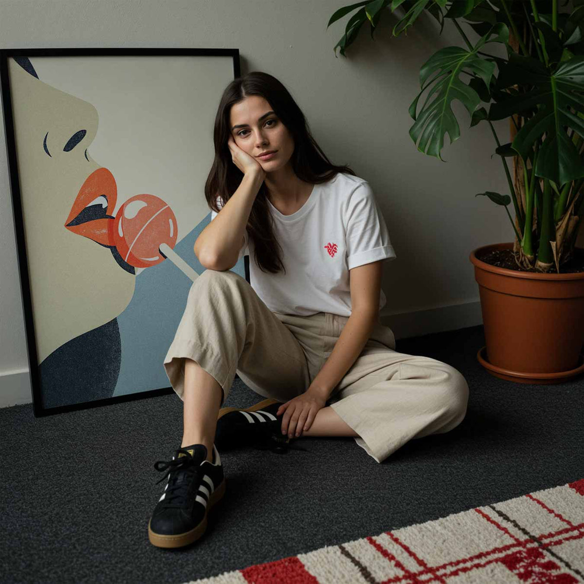 Verleidelijke Lollipop Kunstposter – zomerse poster in staand formaat