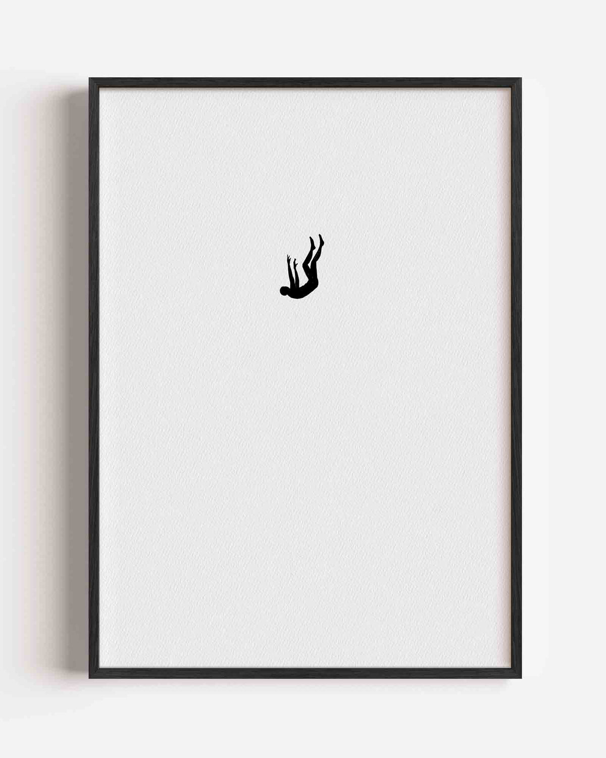 Vallende figuur – zacht abstracte portret poster als wanddecoratie