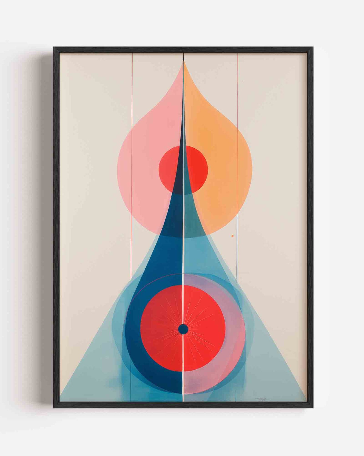 Geometrische vormen – Kunst & Design poster als staande wanddecoratie