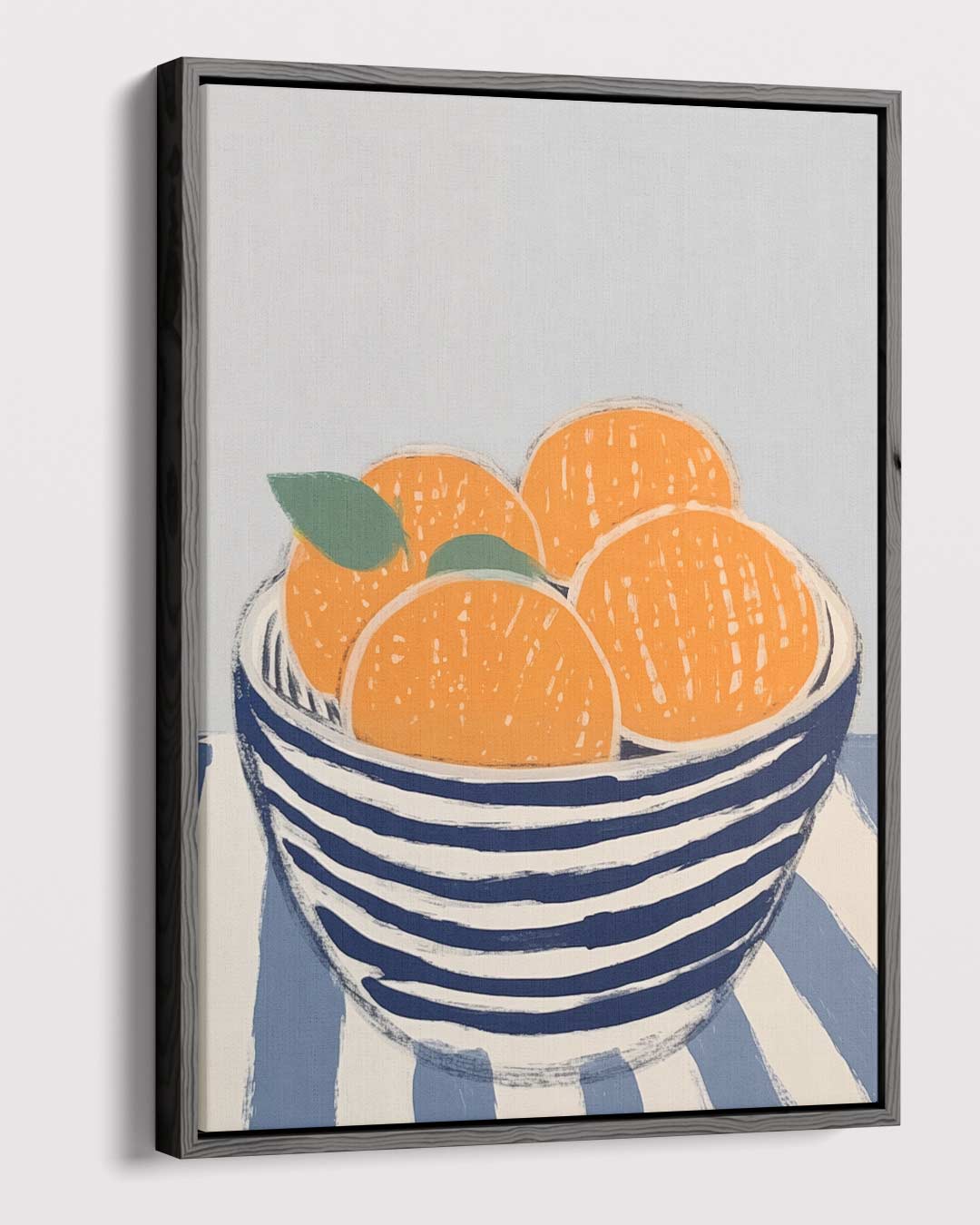 Zomerse Citrus in Streepjeskom – dibond kunstwerk als wanddecoratie