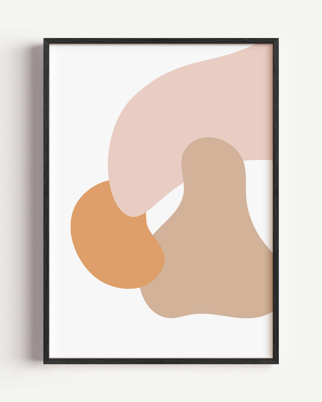 Organische Abstracte Kunstposter – kleurrijke abstracte portret poster als wanddecoratie