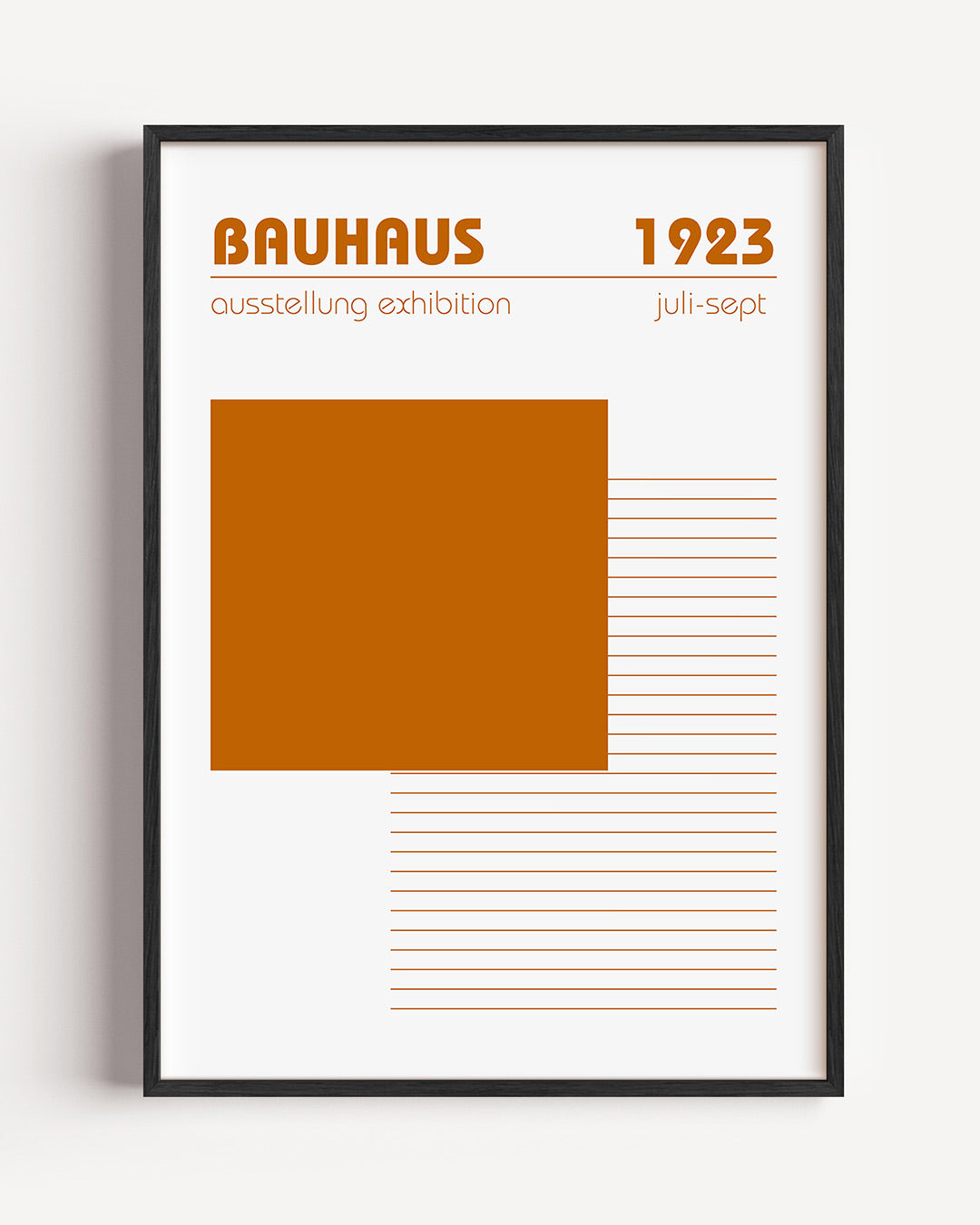 Vorm en lijnen – staande Bauhaus poster als wanddecoratie
