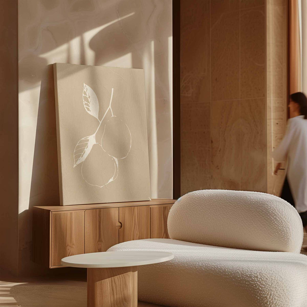 Pears in Silhouette – dibond wanddecoratie in staand formaat